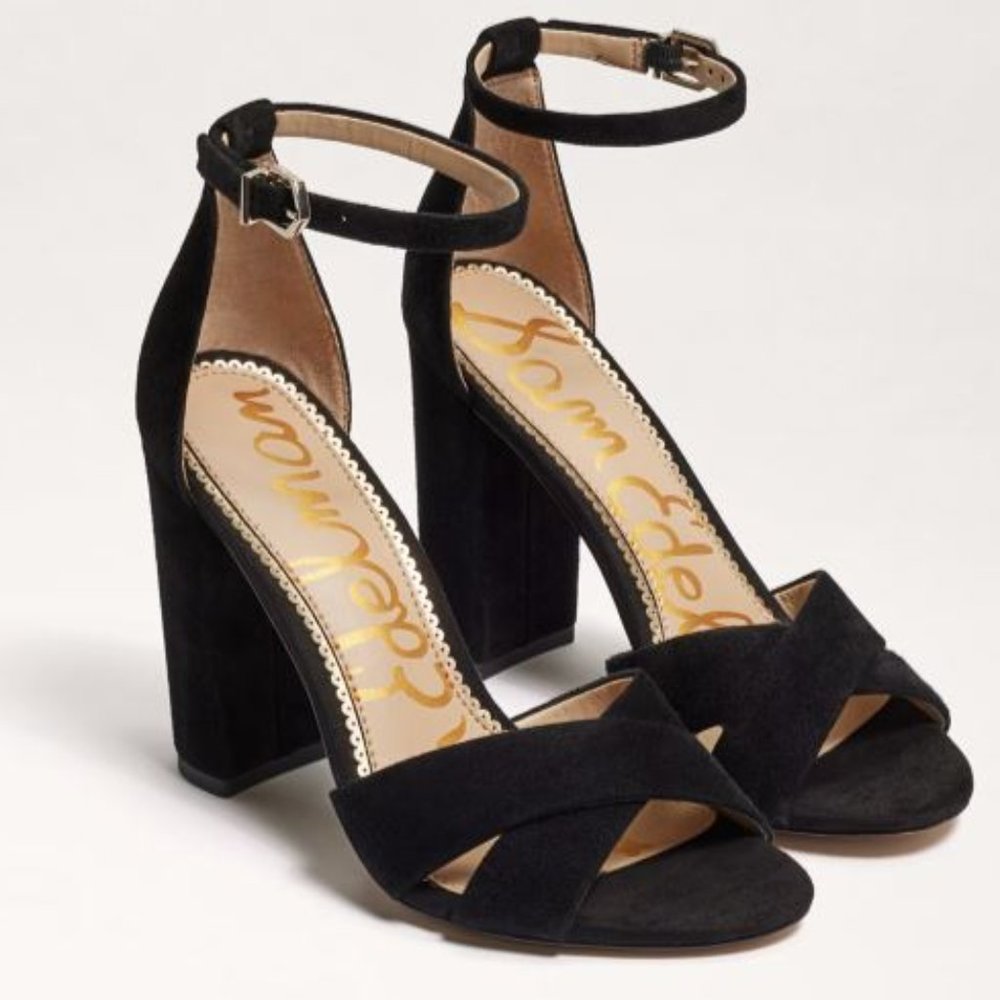 Sam Edelman Women's Yancy Block Heel Open Toe Ankle Strap Sandal Size 9.5M